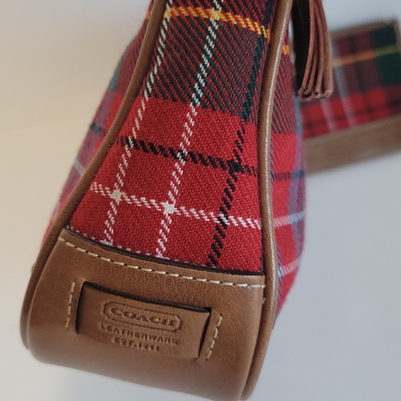 Coach Vintage Tartan Plaid 100% Wool Purse - Picture 4 of 12